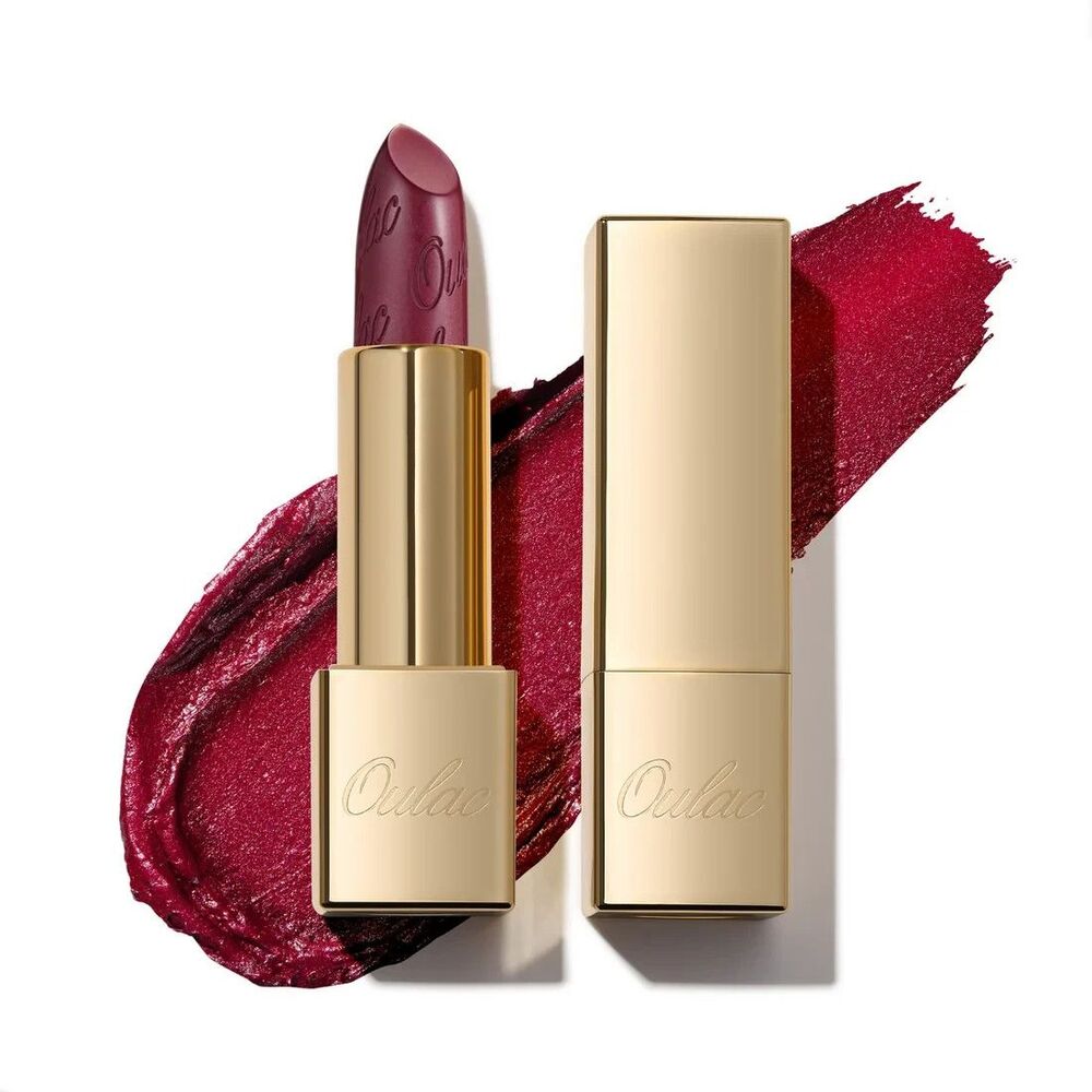 Oulac Pink Lipstick Metallic 3D Shine Lightweight Hydrating High Impact Full Cov